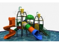 Kids Water Park Slide with Water Fountain Systems
